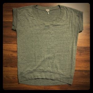 Splendid sweatshirt style shirt sleeve shirt